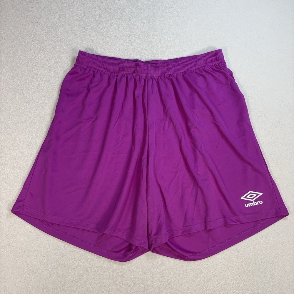 Umbro‎ Lightweight 6.5" Shorts Men's L Purple Unlined Drawstring Breathable Logo